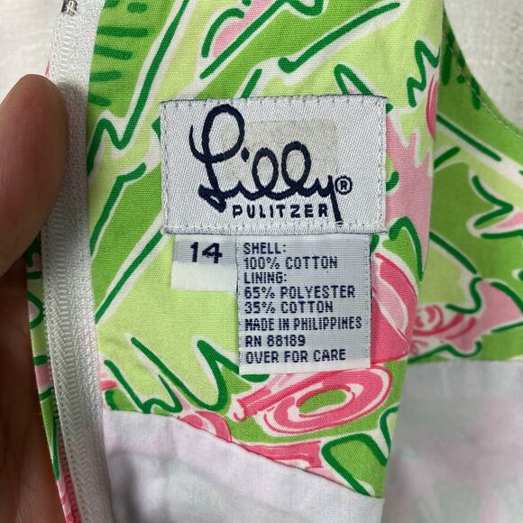 Lilly Pulitzer Vintage White Label Musical Monkeys Sleeveless Shift Dress Sz.14 - Picture 5 of 10